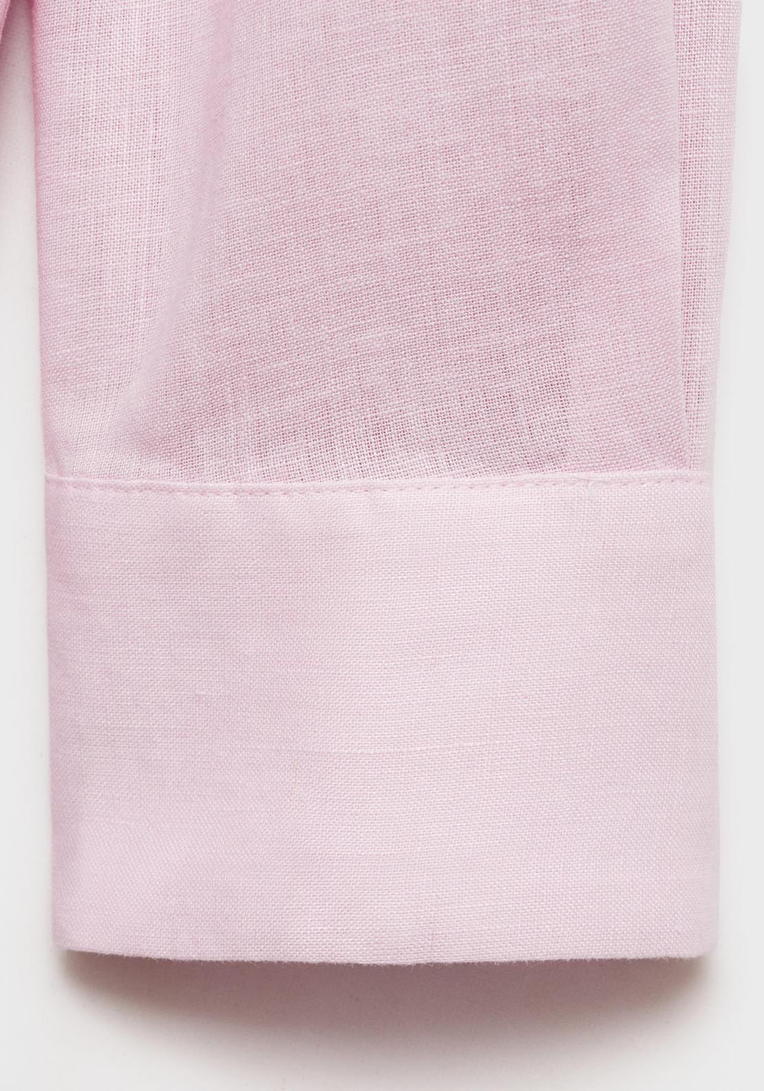 Mango Pocket Linen Shirt - Light/pastel Purple 8 Shaws Department Stores