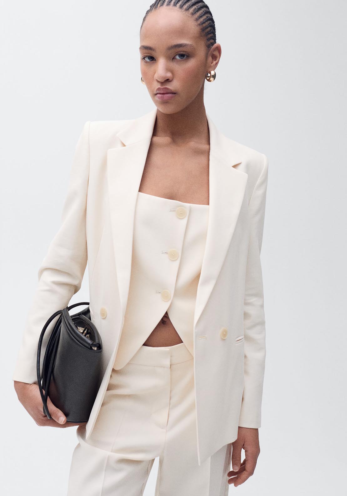 Mango Straight suit trousers - Light Beige 5 Shaws Department Stores