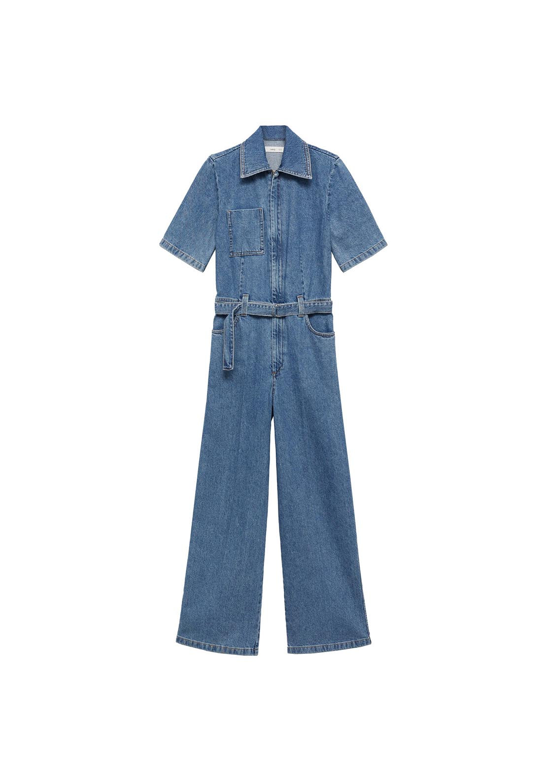 Mango Denim jumpsuit belt - Open Blue 8 Shaws Department Stores