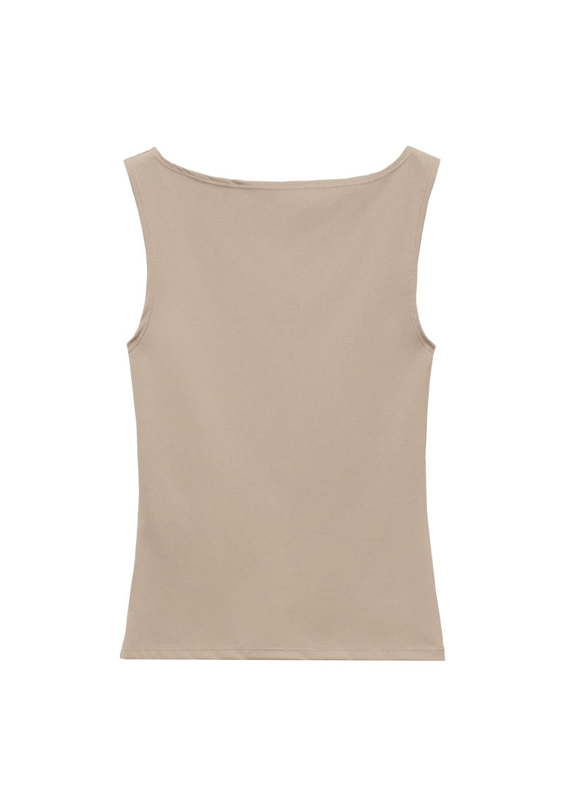 Mango Boat Neck Strapless Top - Light/pastel Brown 6 Shaws Department Stores