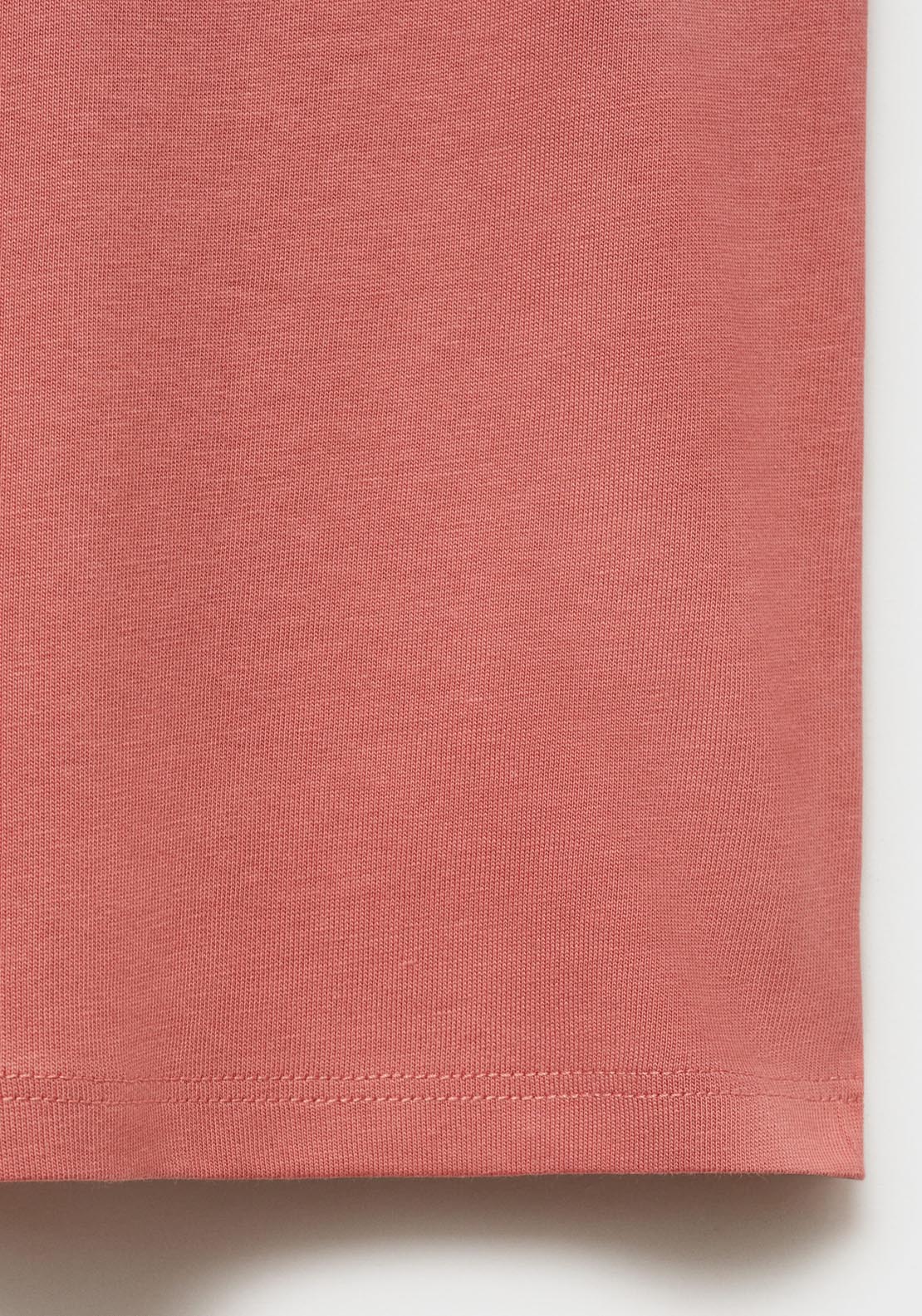 Mango Cotton T-Shirt With Openwork Trim - Medium Red 6 Shaws Department Stores