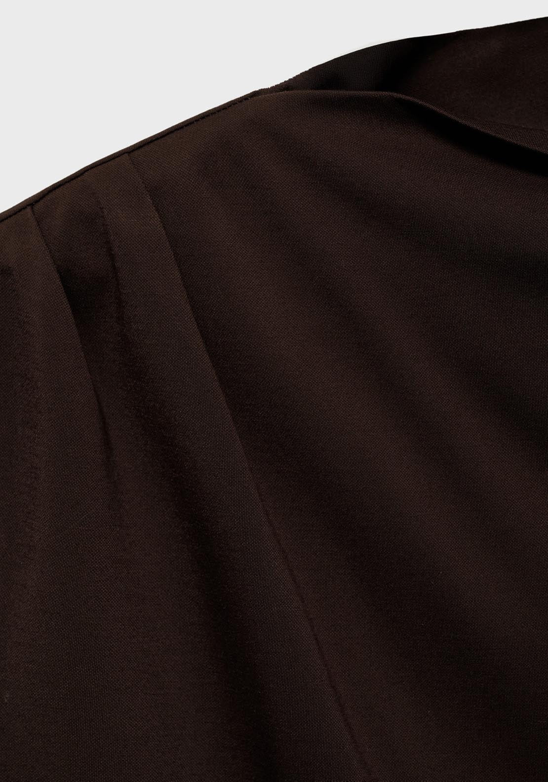 Mango T-Shirt With Gathered Asymmetrical Neck - Dark Brown 8 Shaws Department Stores