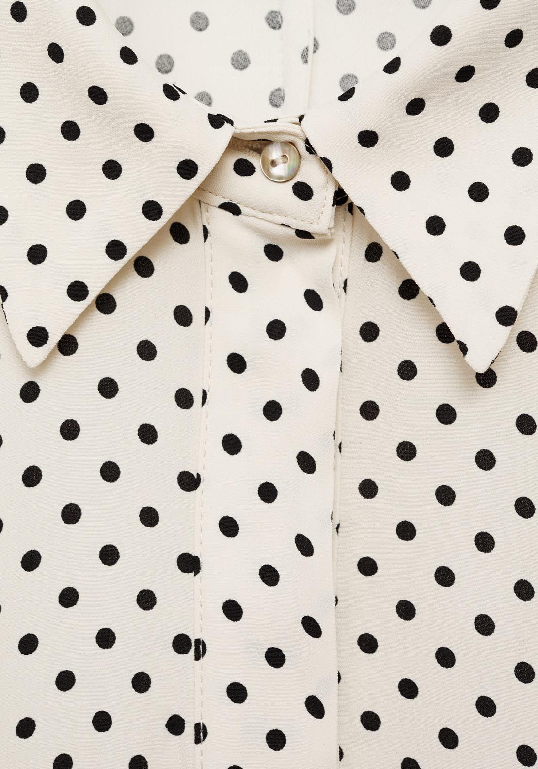 Mango Polka Dot Dress With Belt - Beige 8 Shaws Department Stores