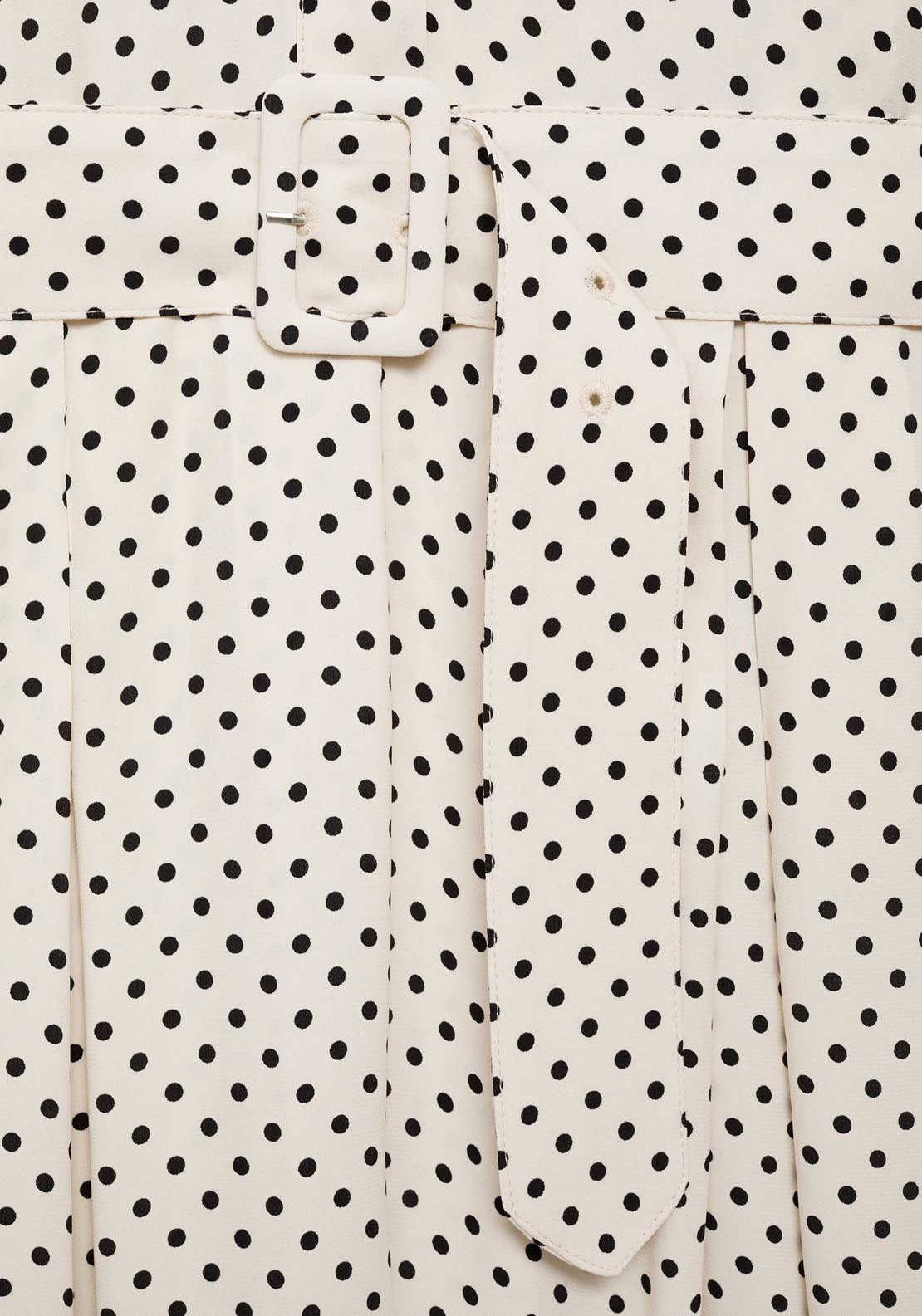Mango Polka Dot Dress With Belt - Beige 7 Shaws Department Stores