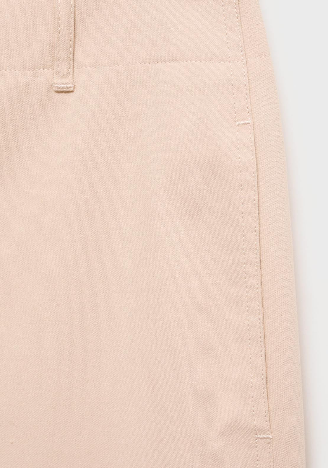 Mango Mid Rise Straight Fit Trousers - Light Beige 10 Shaws Department Stores