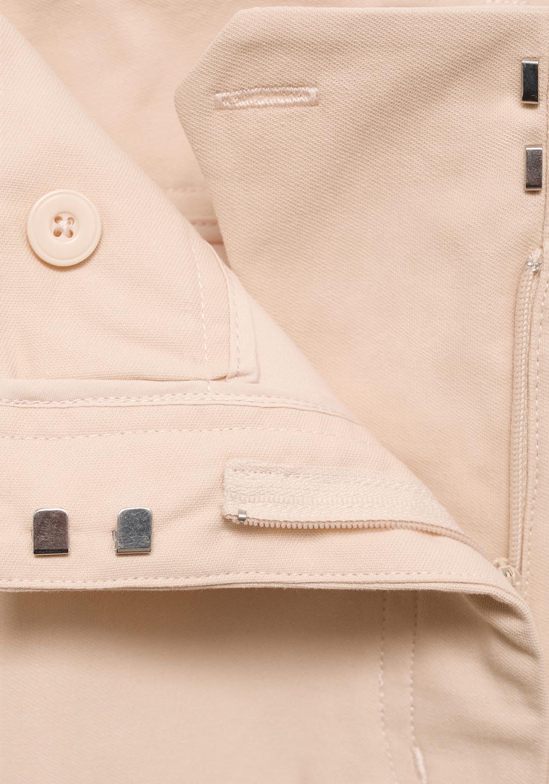 Mango Mid Rise Straight Fit Trousers - Light Beige 7 Shaws Department Stores
