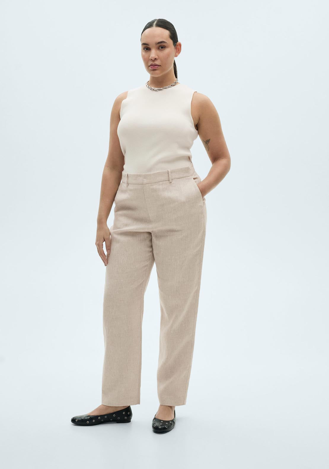 Mango Linen Suit Trousers - Light/pastel Gray 3 Shaws Department Stores