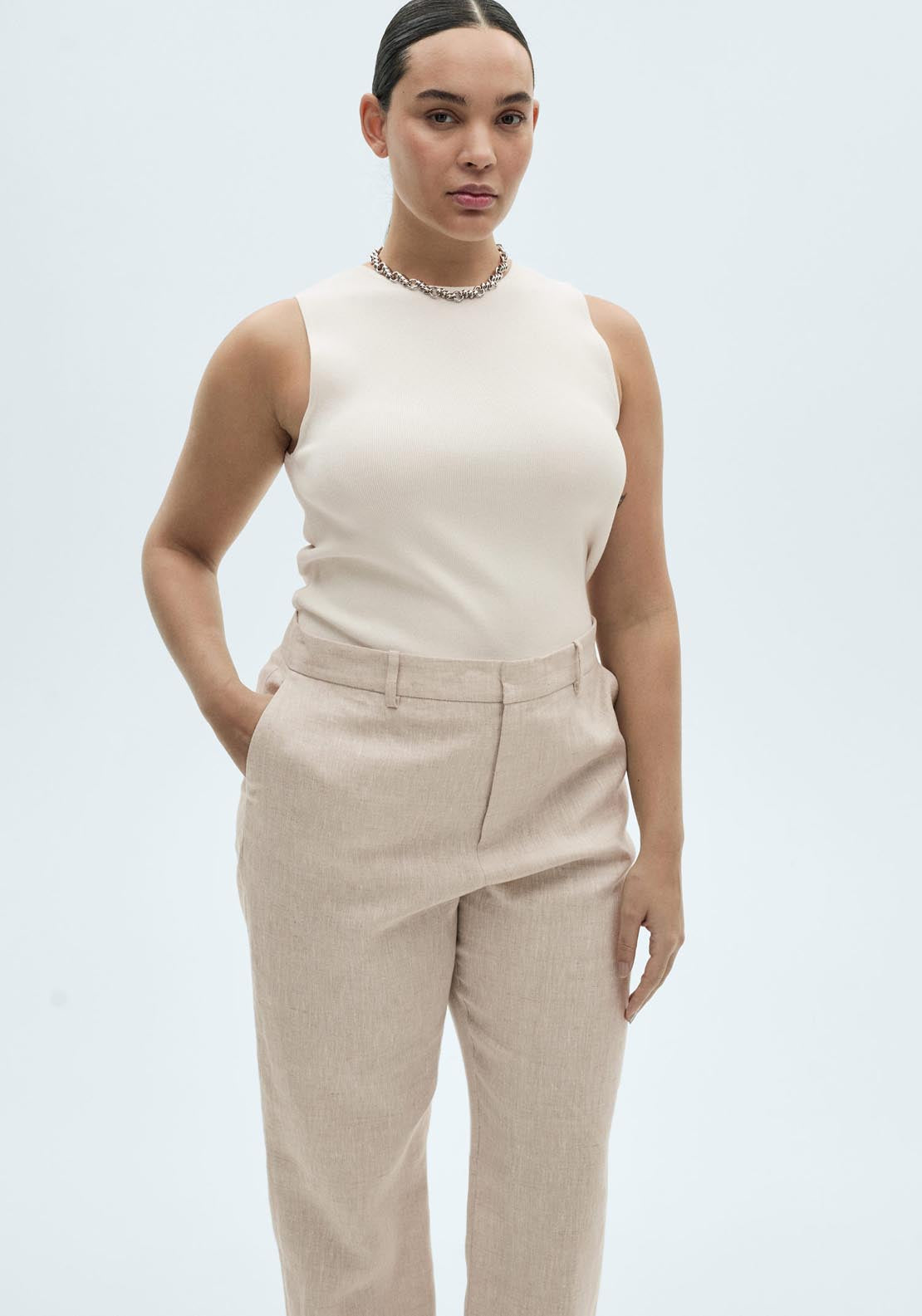 Mango Linen Suit Trousers - Light/pastel Gray 5 Shaws Department Stores
