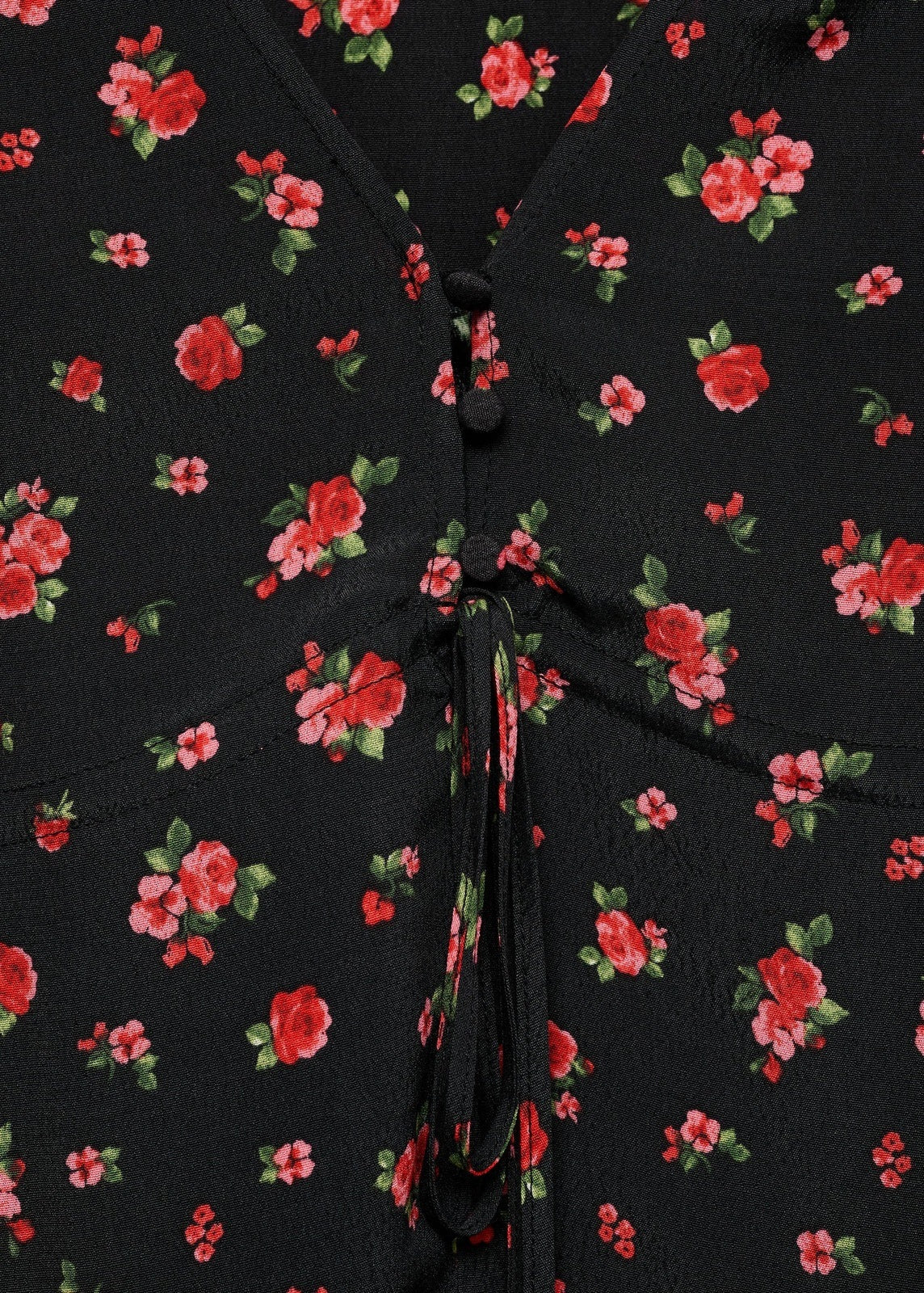 Mango Ruffled floral blouse - Black 6 Shaws Department Stores
