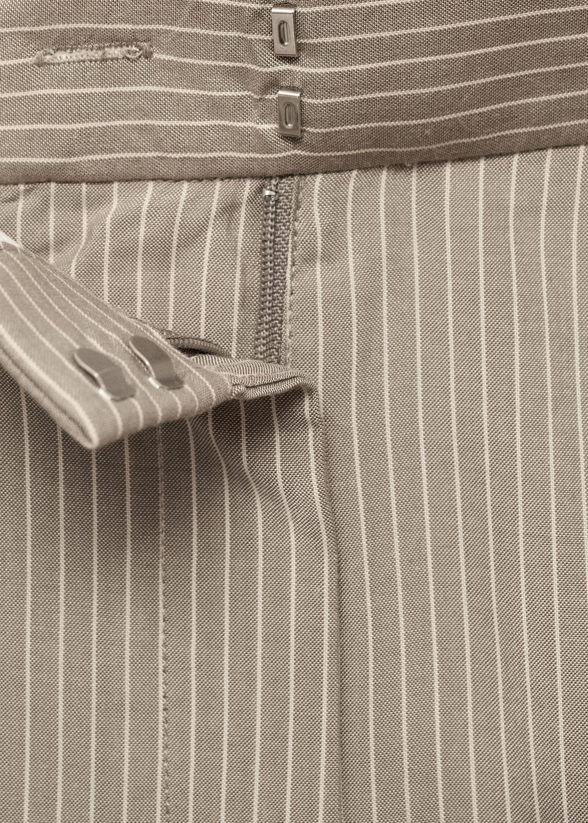 Mango Striped suit bermuda shorts - Medium Brown 9 Shaws Department Stores