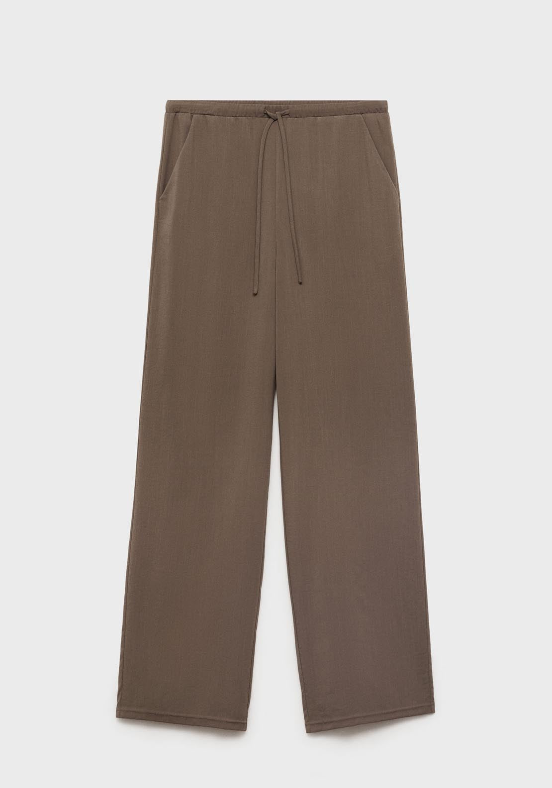 Mango Bow Straight Trousers - Brown 7 Shaws Department Stores