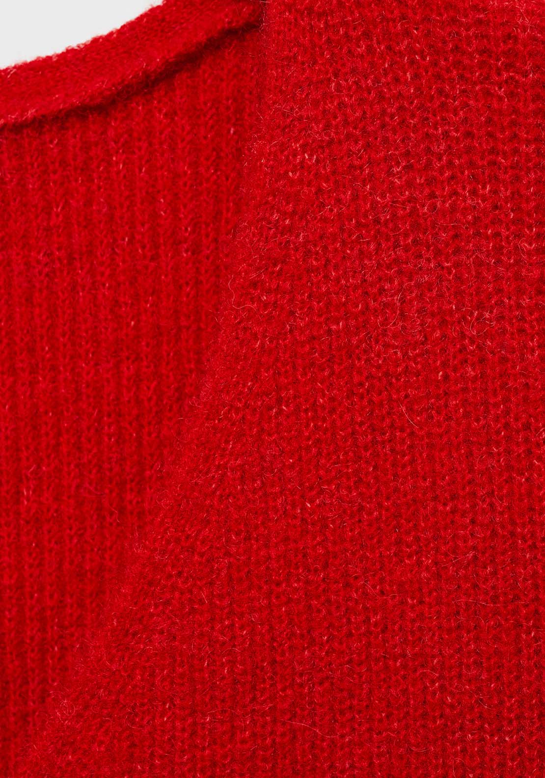 Mango V-neck knit sweater - Red 4 Shaws Department Stores