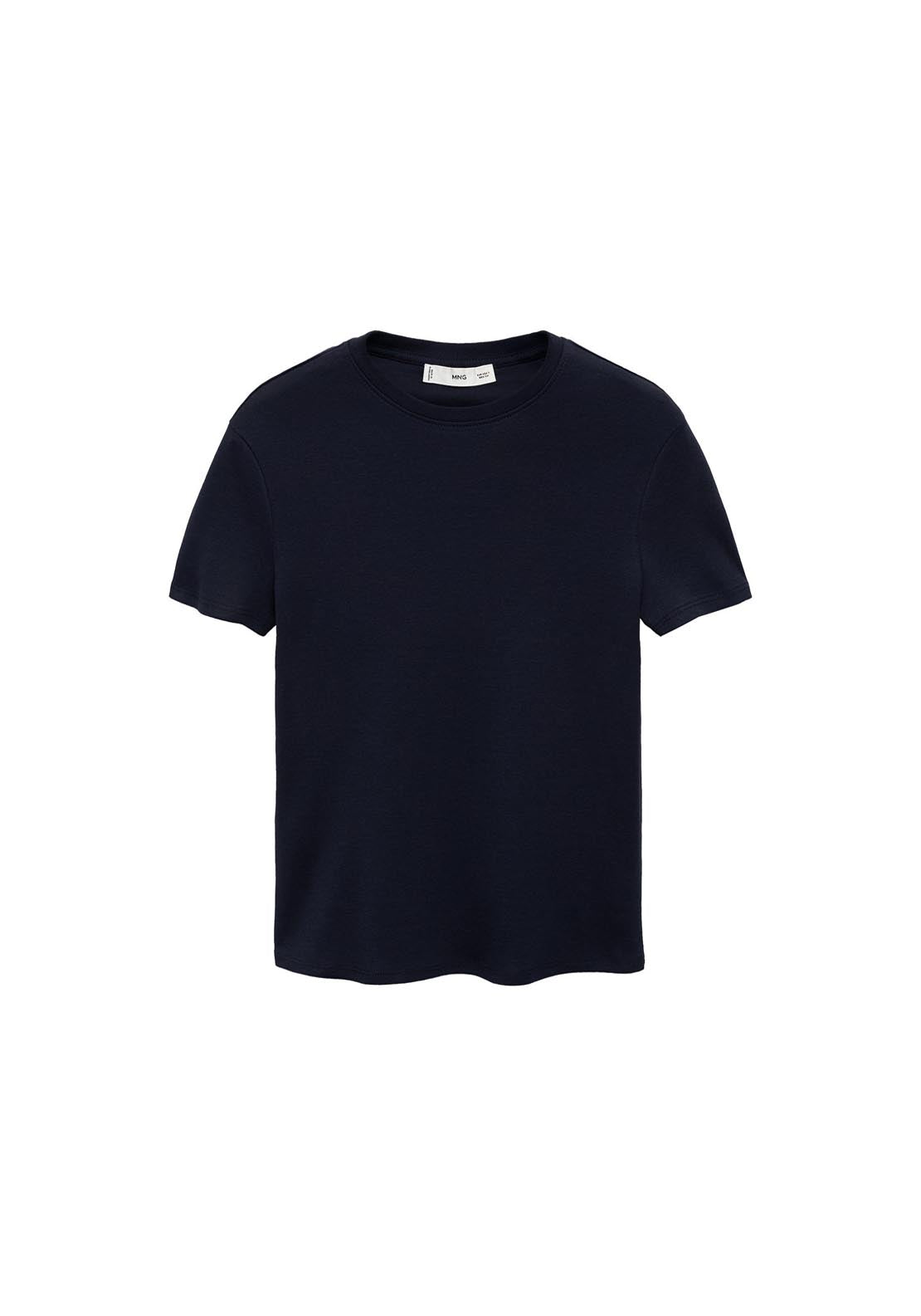 Mango Short Sleeve Fitted T-Shirt - Dark Blue 6 Shaws Department Stores