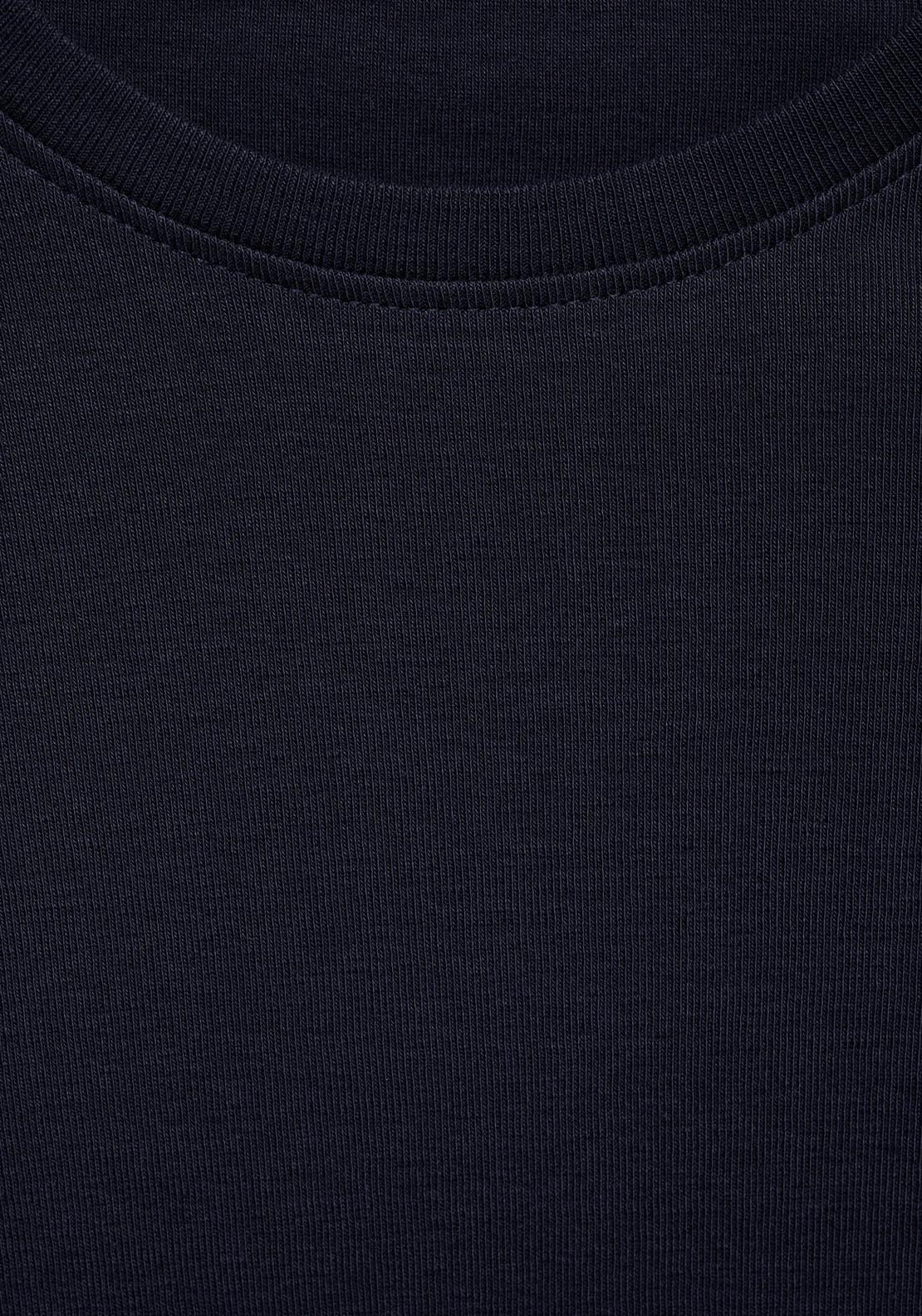 Mango Short Sleeve Fitted T-Shirt - Dark Blue 4 Shaws Department Stores