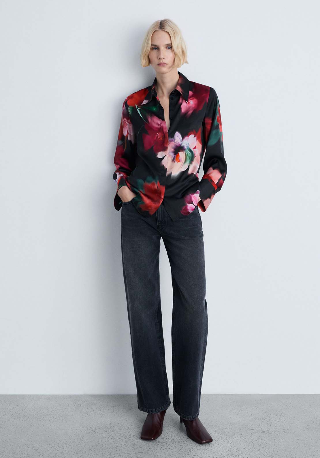 Mango Shirt Soffy - Black 2 Shaws Department Stores