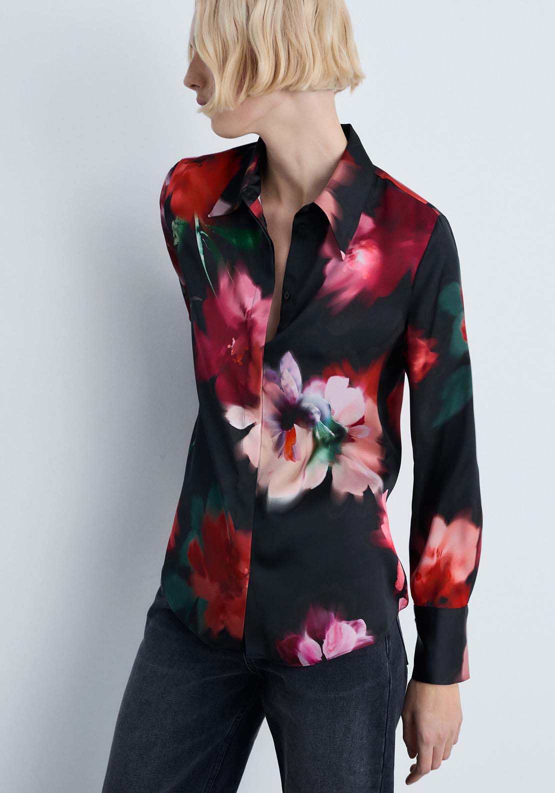Mango Shirt Soffy - Black 1 Shaws Department Stores