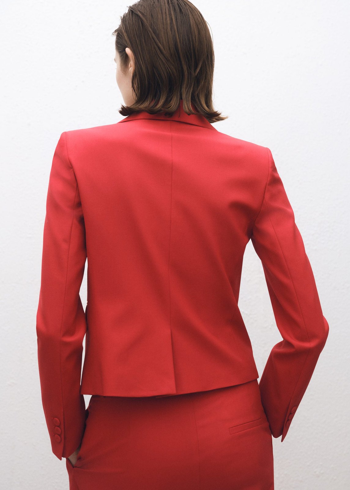 Mango Blazer Margot - Red 3 Shaws Department Stores