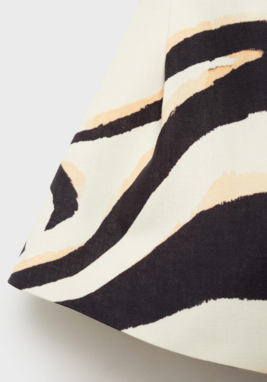 Mango Zebra-print linen-blend waistcoat - Light Beige 9 Shaws Department Stores