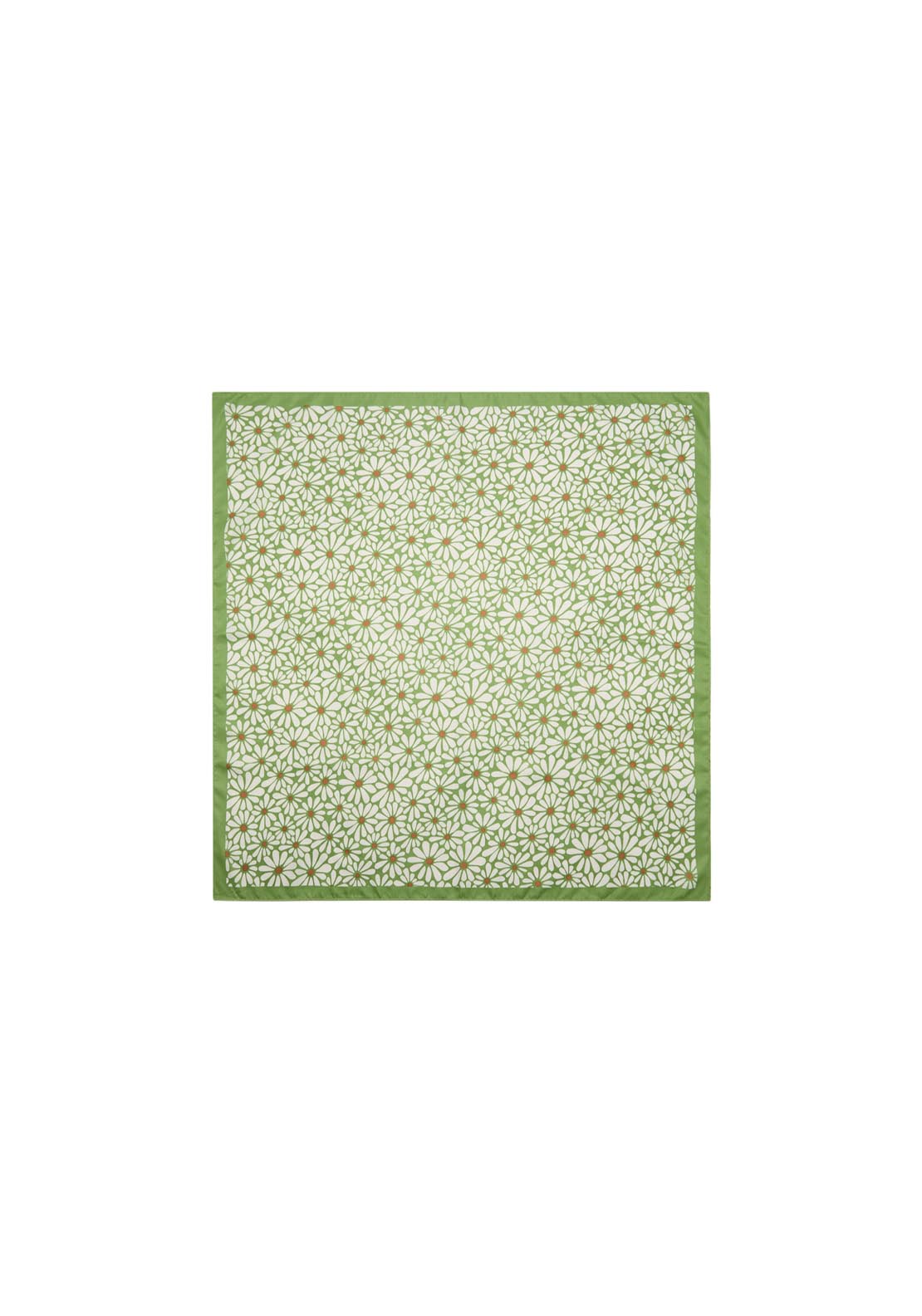 Mango Mini-Flower Satin Scarf - Green 4 Shaws Department Stores