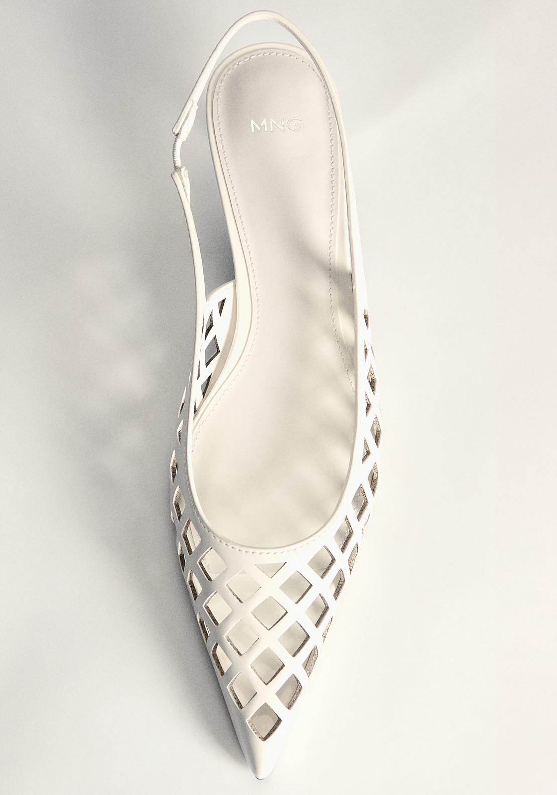 Mango Die-cut kitten shoes - White 4 Shaws Department Stores