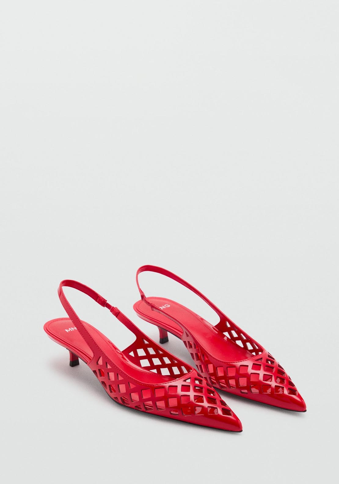 Mango Die-cut kitten shoes - Red 1 Shaws Department Stores