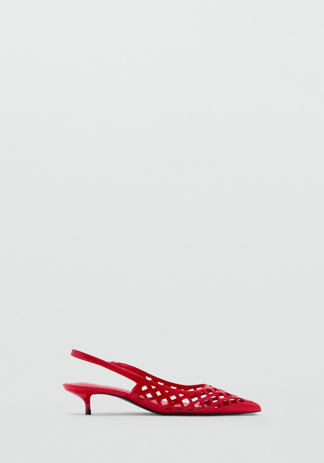 Mango Die-cut kitten shoes - Red 5 Shaws Department Stores