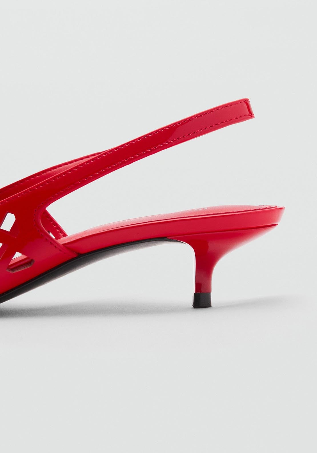 Mango Die-cut kitten shoes - Red 3 Shaws Department Stores