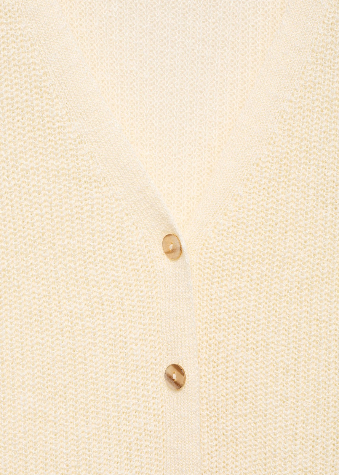 Mango Chunky knit vest with buttons - Light Beige 5 Shaws Department Stores