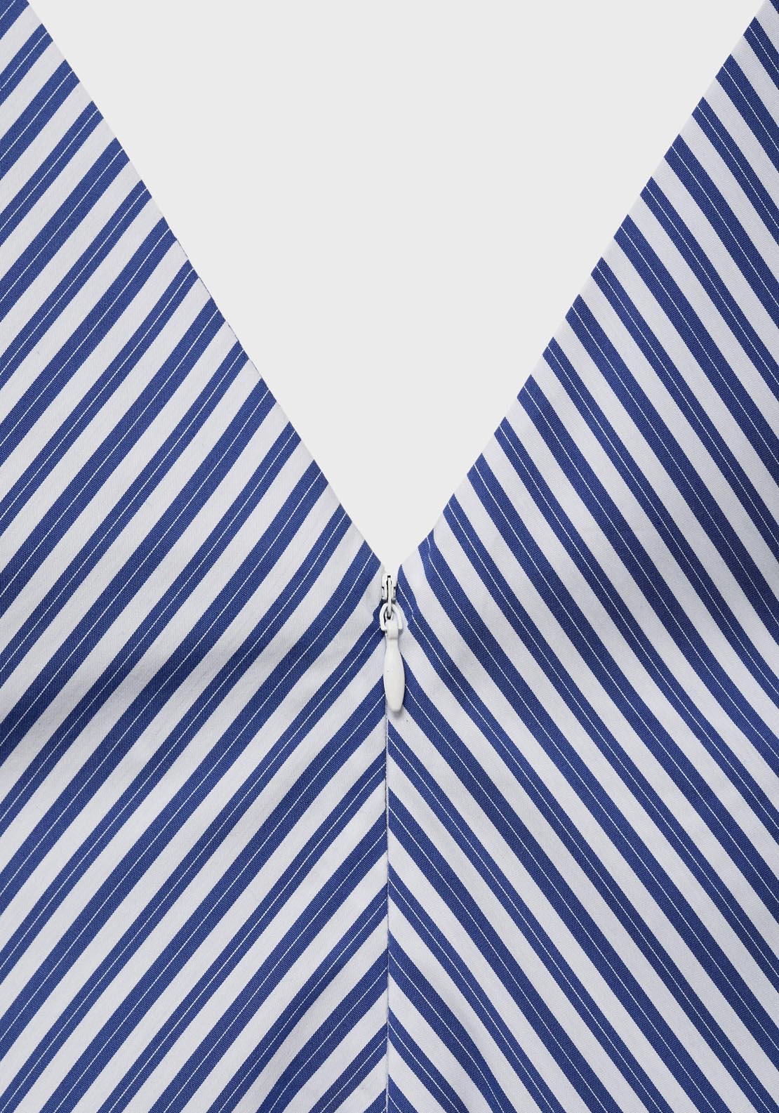 Mango Striped Flared Midi Dress - Medium Blue 7 Shaws Department Stores