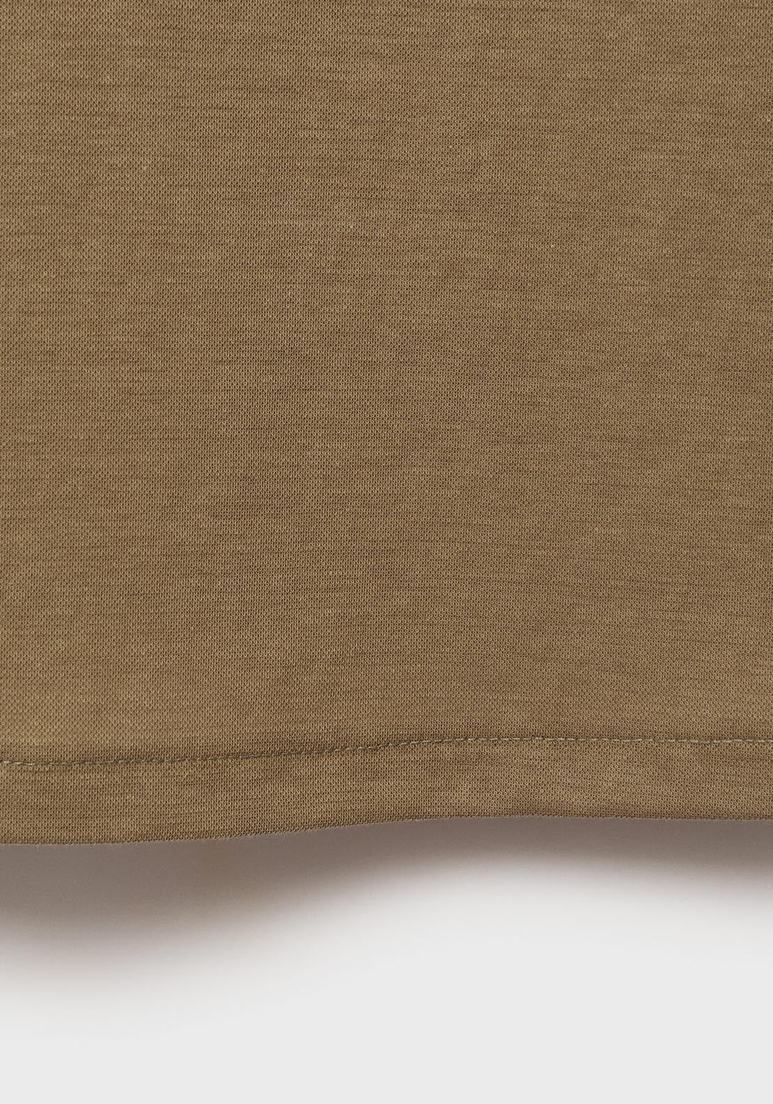 Mango Halter Neck Cotton Top - Beige/khaki 8 Shaws Department Stores