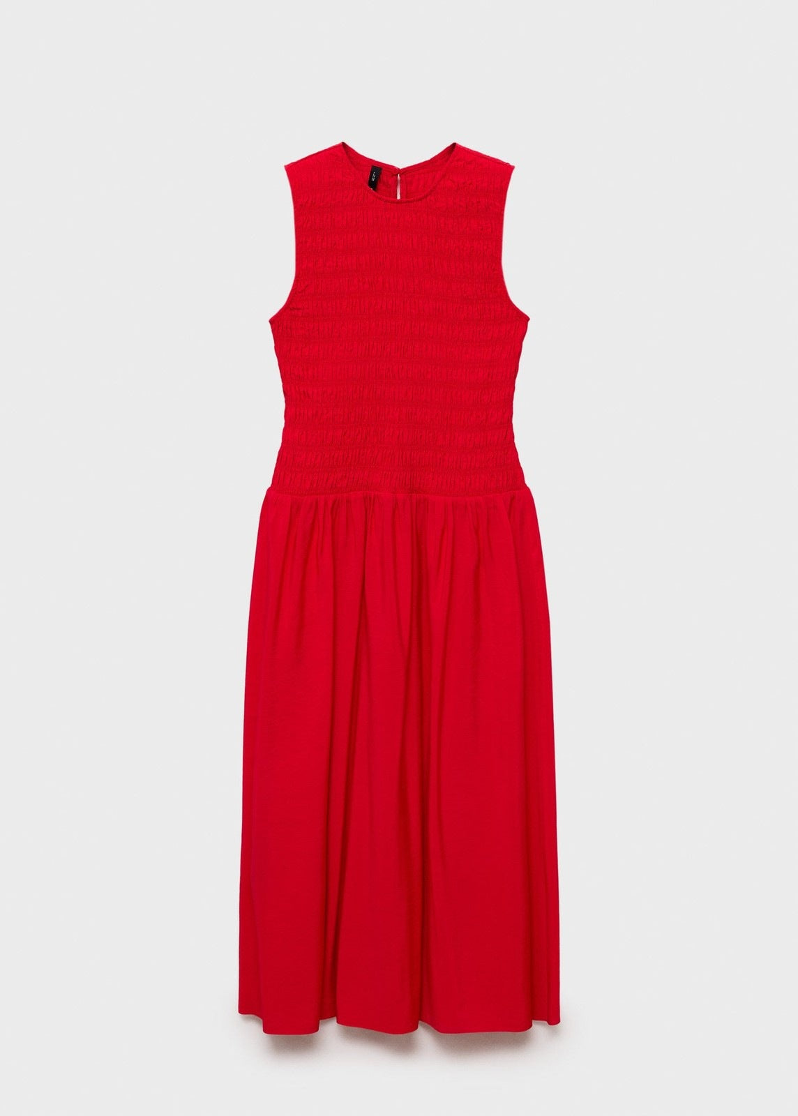 Mango Flared dress with gathered body - Red 6 Shaws Department Stores
