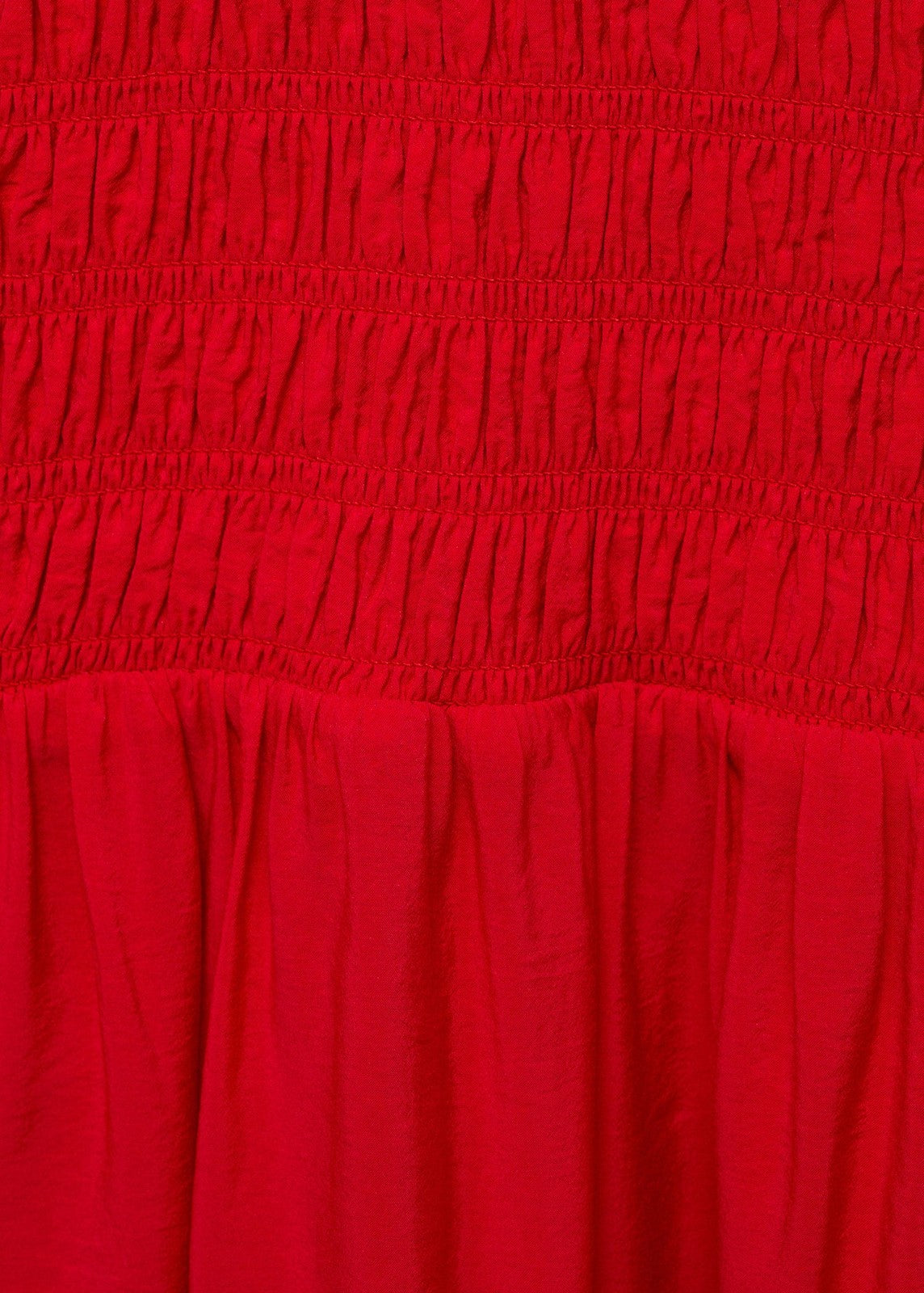 Mango Flared dress with gathered body - Red 5 Shaws Department Stores