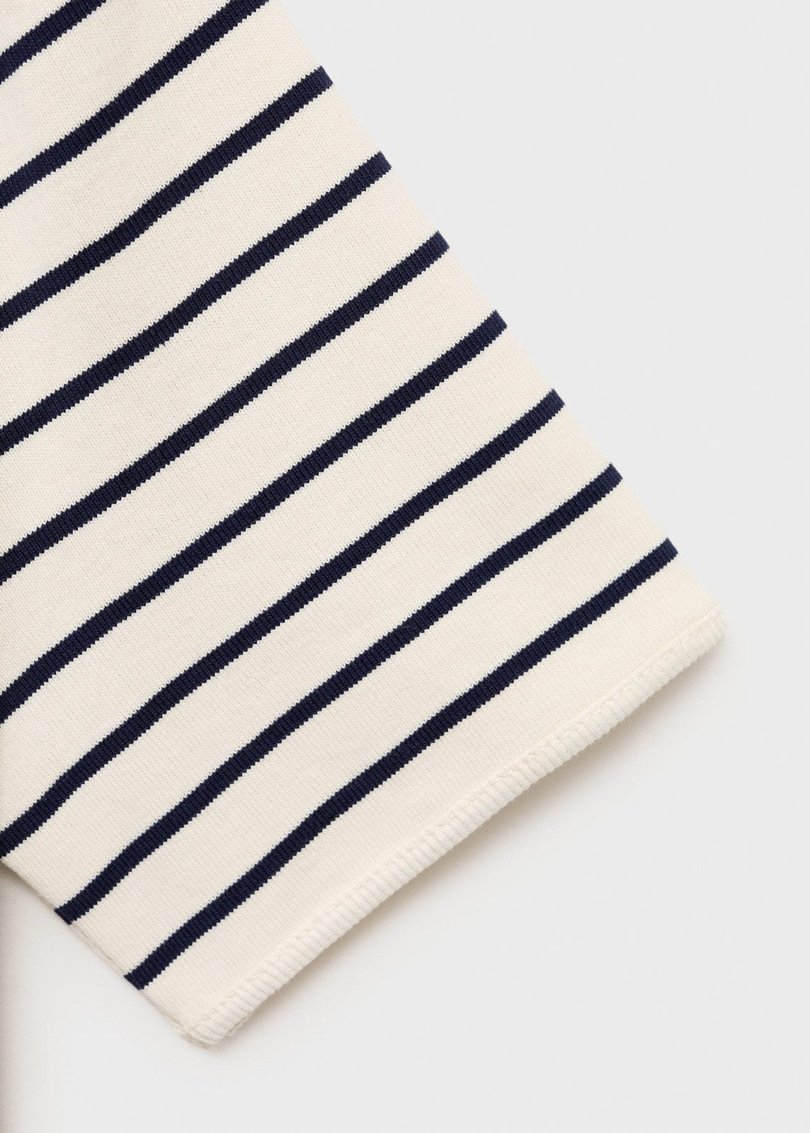 Mango Short sleeve striped cardigan - Navy 8 Shaws Department Stores