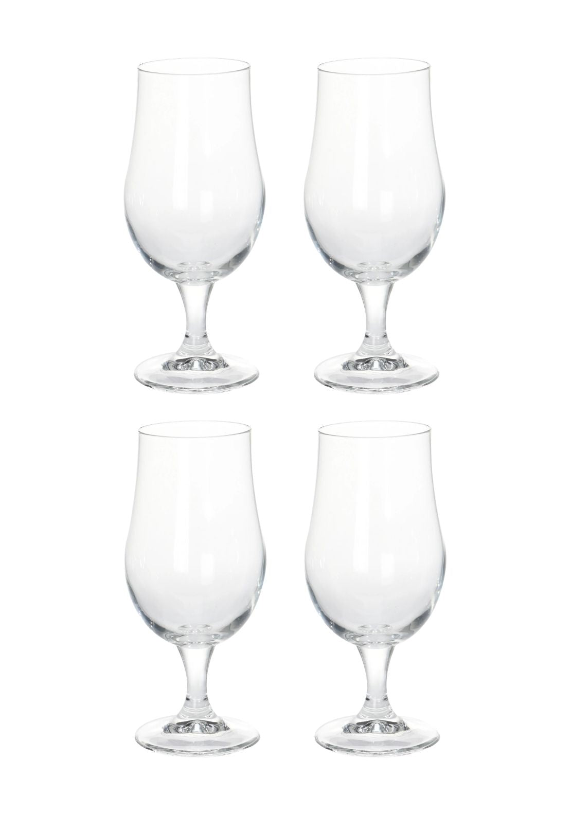 Tulip Beer Glasses Set of 4 - Clear