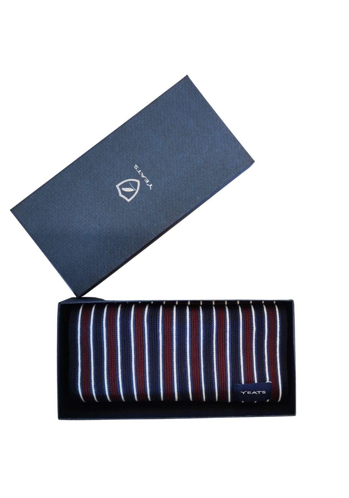Yeats Boxed Scarves - Navy / Red 1 Shaws Department Stores