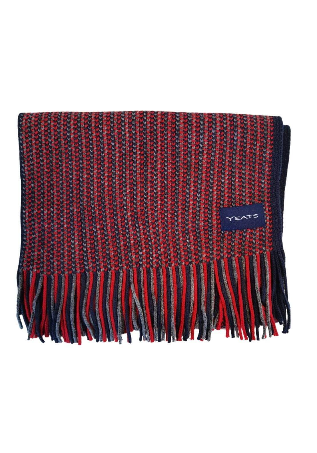 Yeats Boxed Raschel Scarves - Red 3 Shaws Department Stores