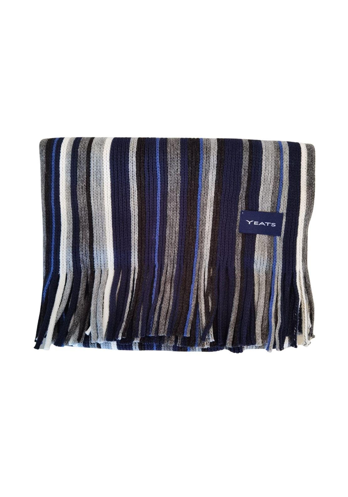 Yeats Boxed Raschel Scarf - Grey / Blue 3 Shaws Department Stores