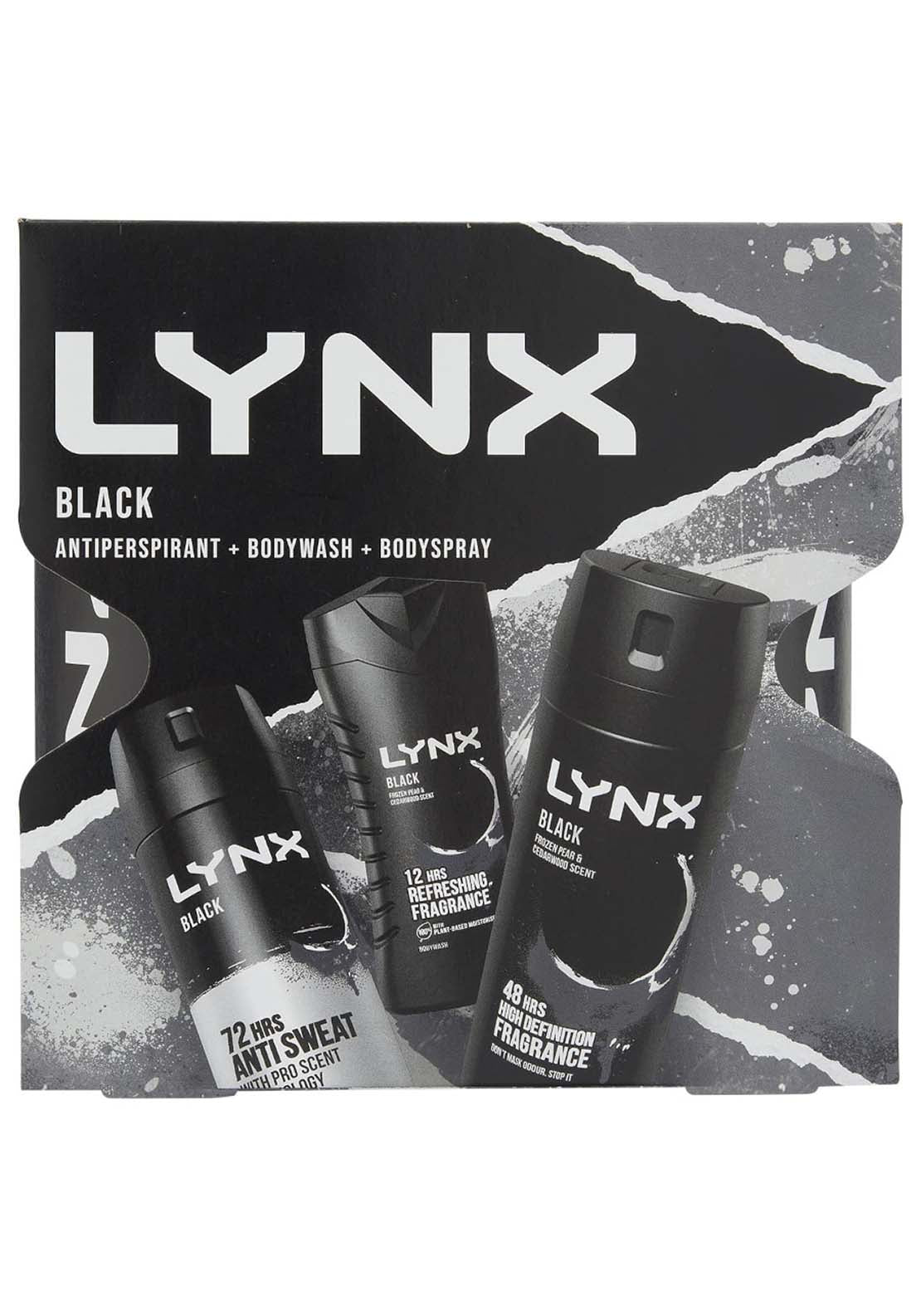 Lynx Lynx Black Trio Gift Set 1 Shaws Department Stores