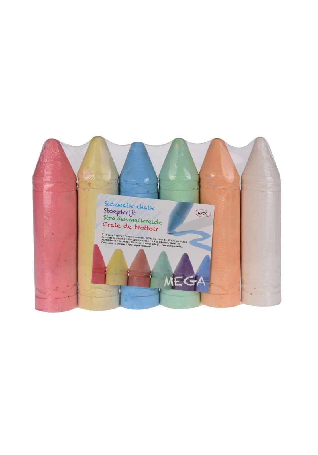 Mega Chalk Set of 6 - Multi