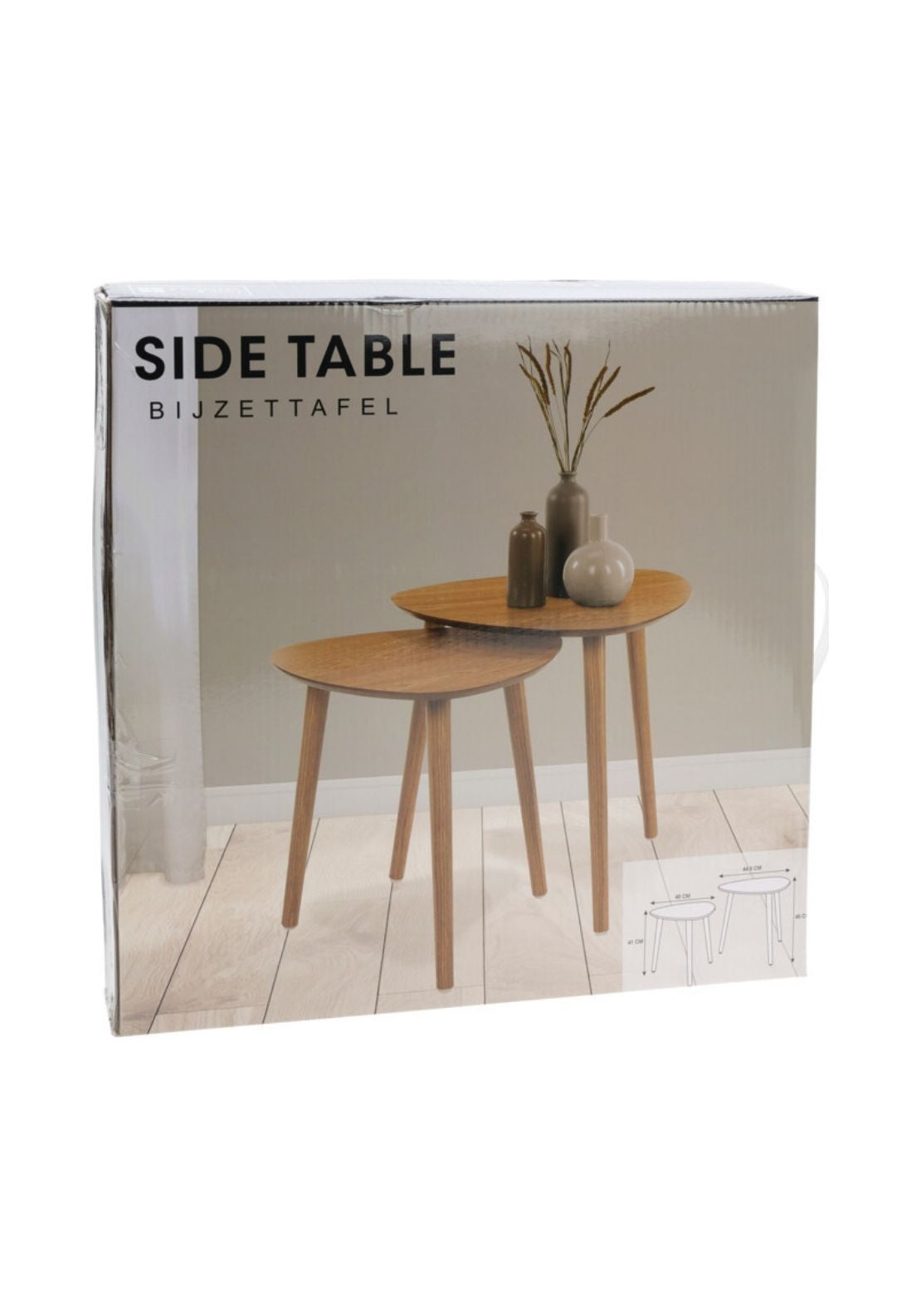 2 Piece Nesting Table Set - Beige
