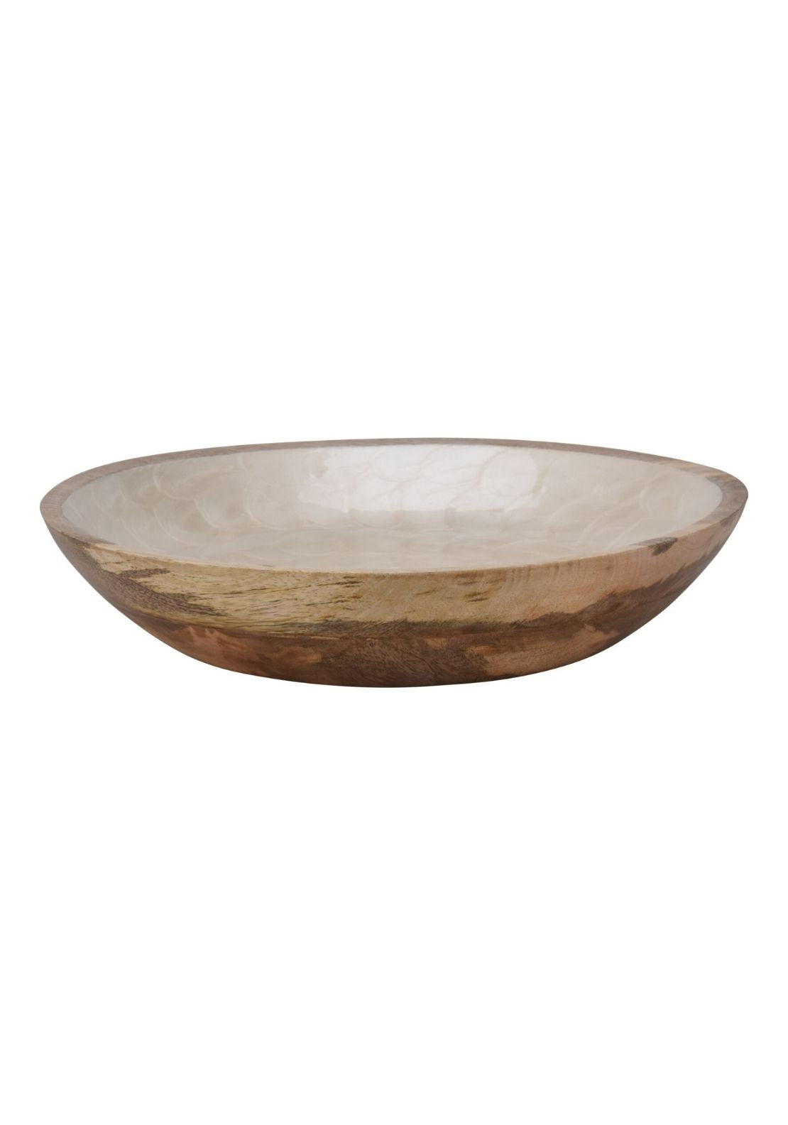 Mango Wood Large Bowl - Beige