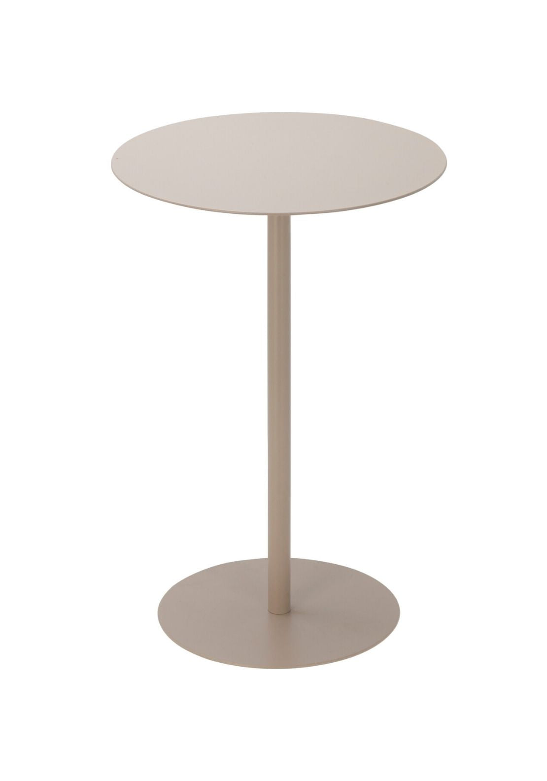 Metal Round Side Table - Beige