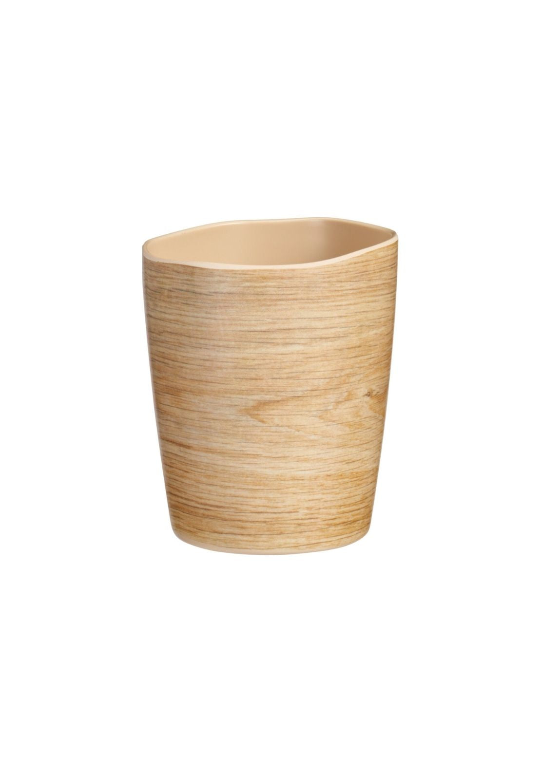 Wood Effect Melamine Cup - Beige