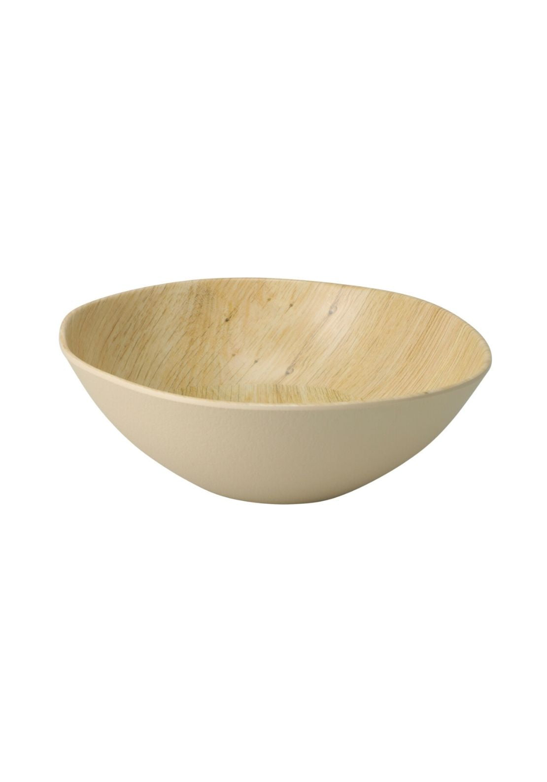 Wood Effect Melamine Bowl - Beige