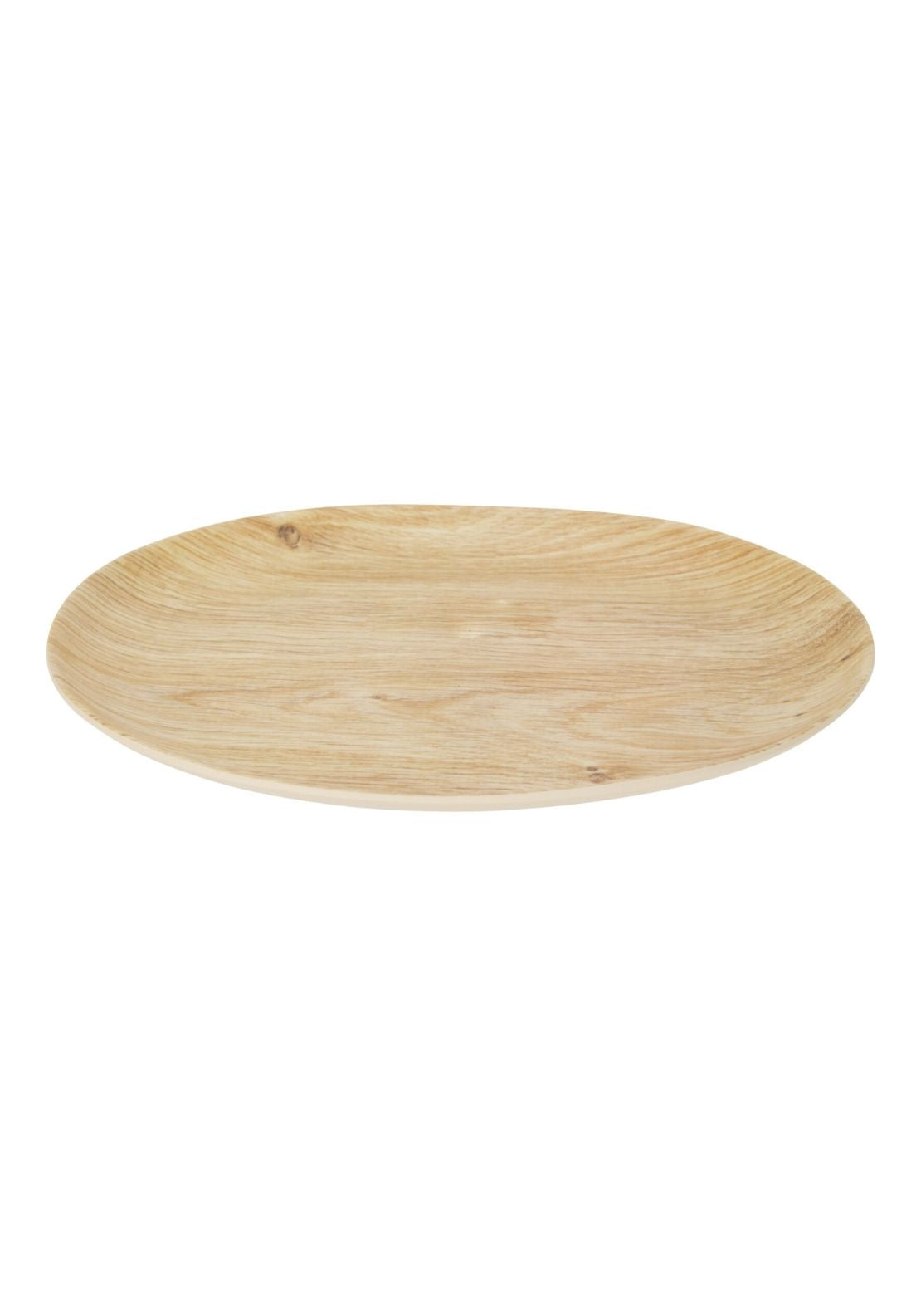 Wood Effect Melamine Plate - Beige