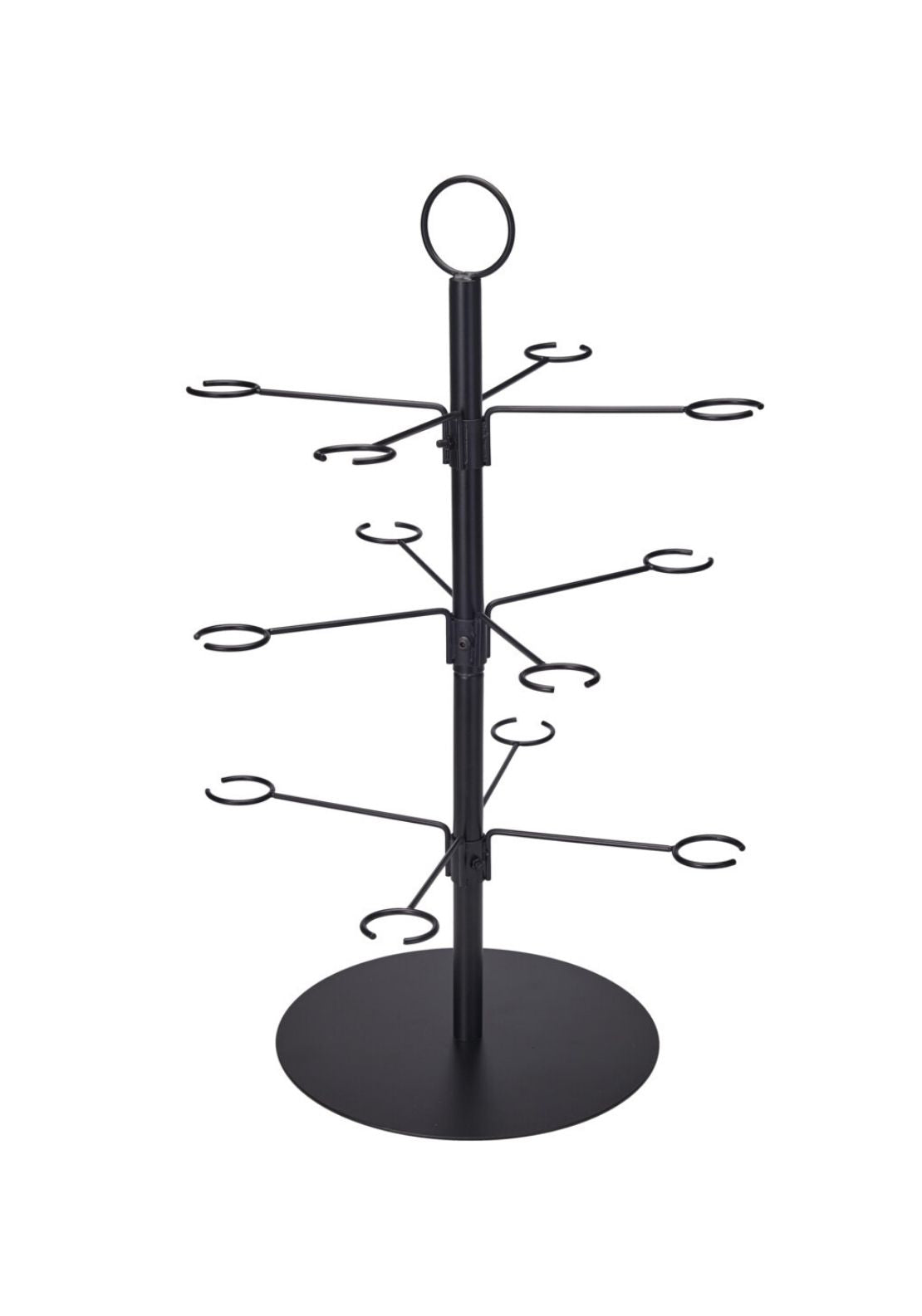 Steel Cocktail Tree For 12 Glasses - Black