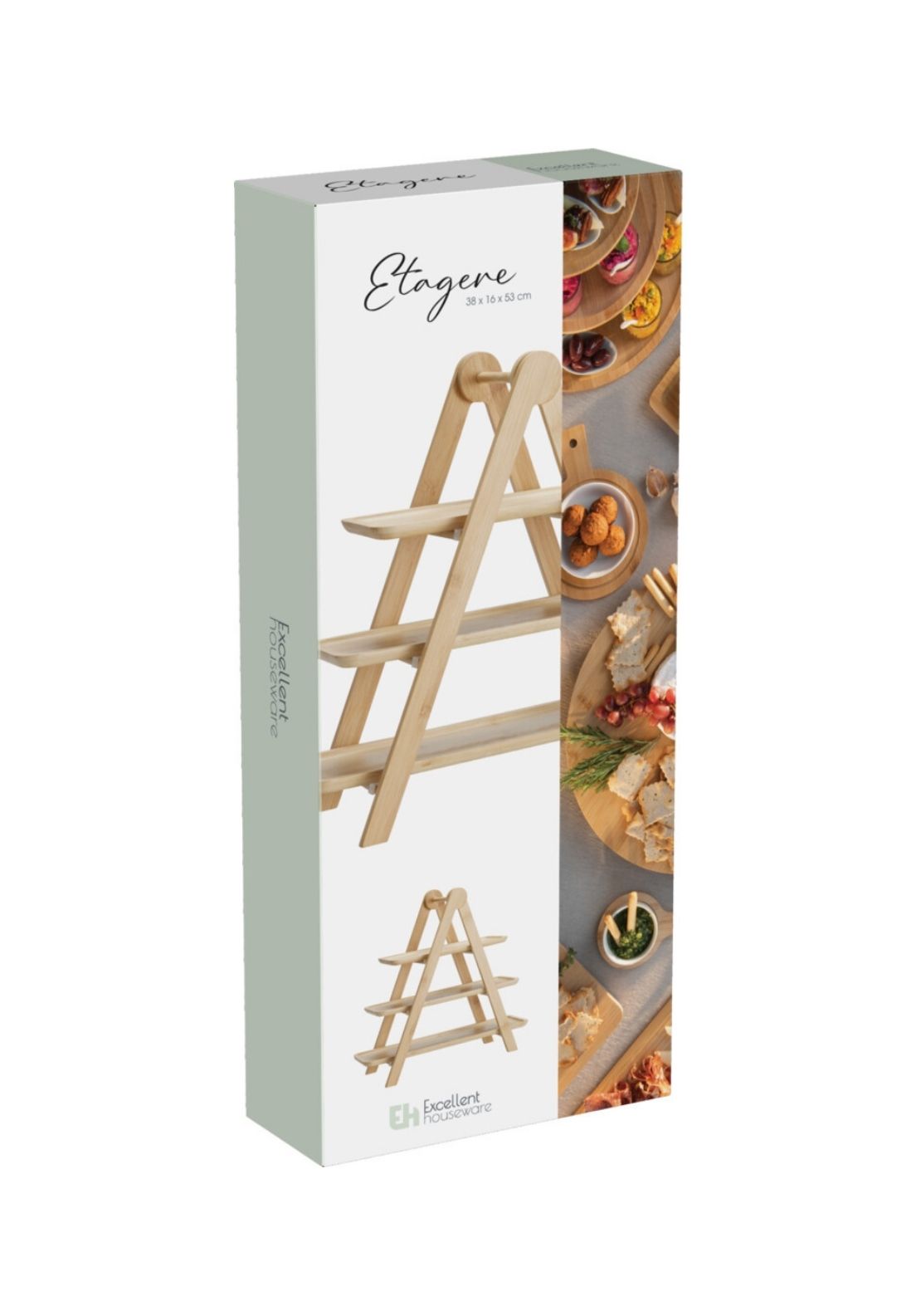 3 Tier Bamboo Food Stand - Green