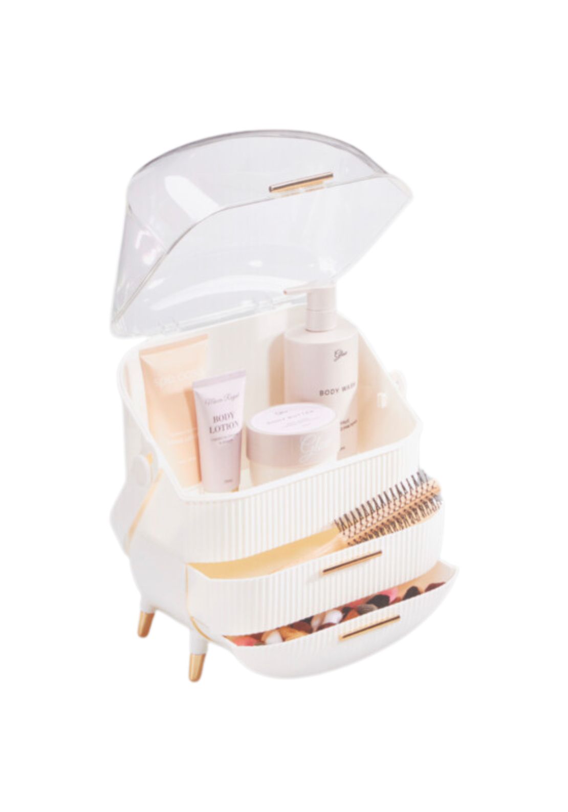 The Home Collection Makeup Beauty Organiser With Drawers - White 2 Shaws Department Stores