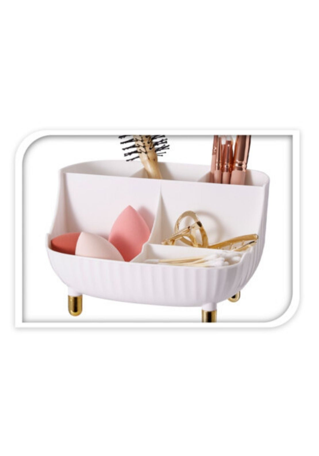 Beauty Makeup Organiser - White