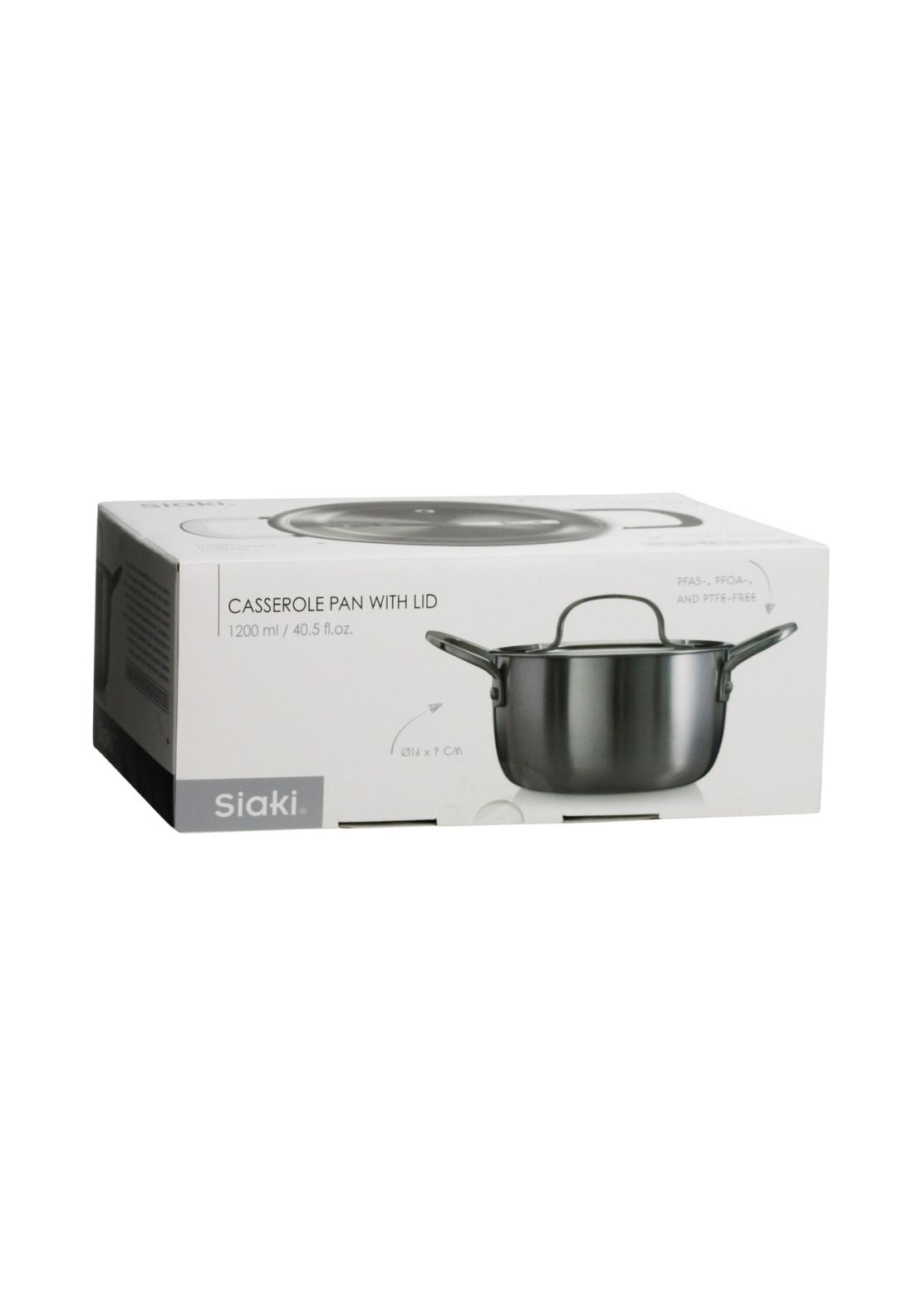 Casserole Pan with Lid 16cm - Grey